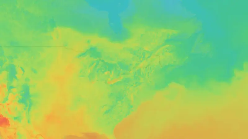 Temperature weather map