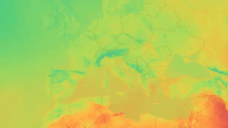 Temperature weather map