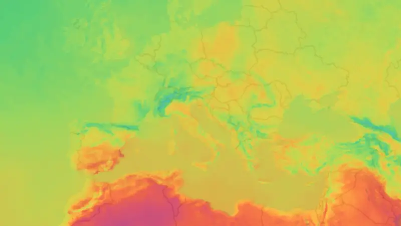 Teplota weather map