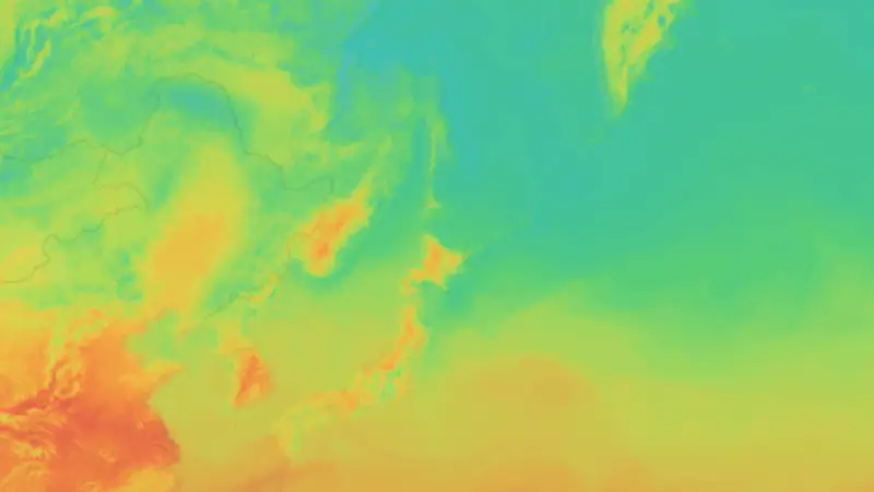 Temperature weather map