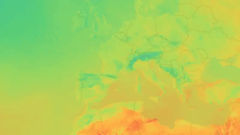 Temperature weather map