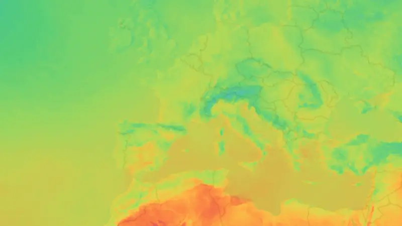 Temperature weather map