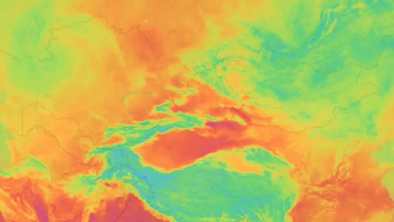 Temperature weather map