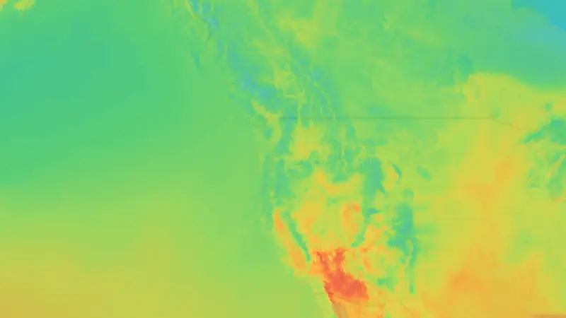 Temperature weather map