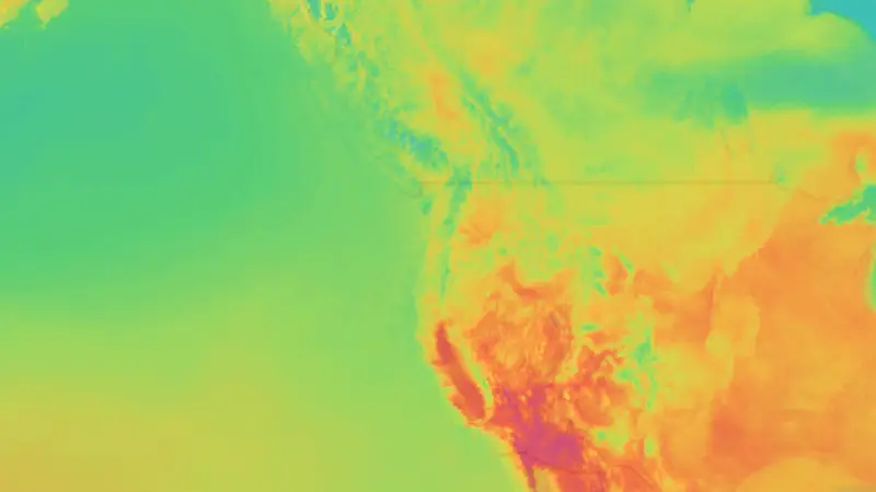 Temperature weather map