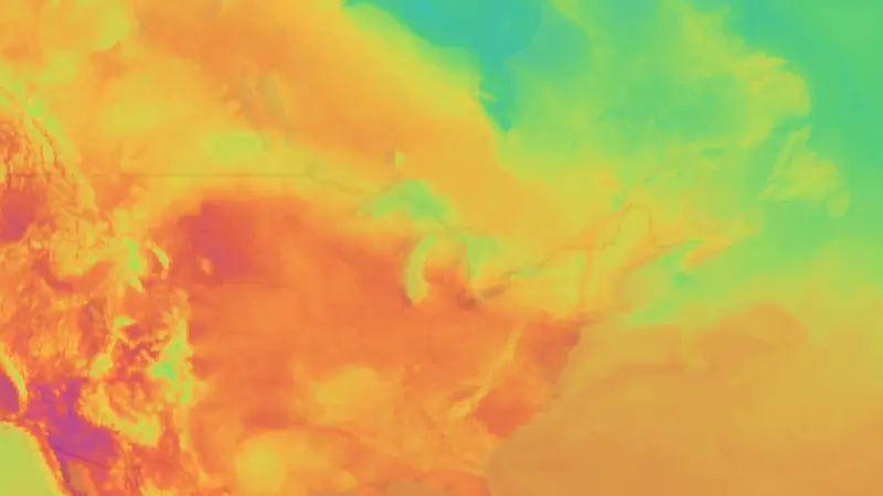 Temperature weather map