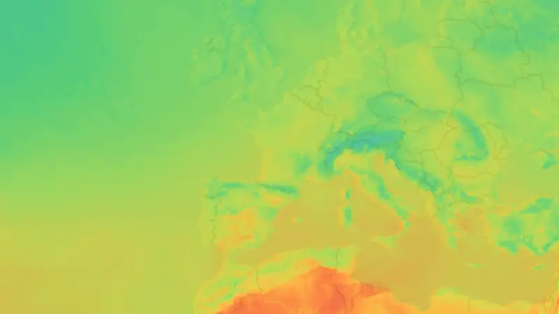 Temperature weather map