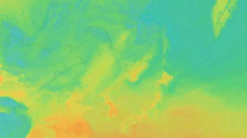 Temperature weather map