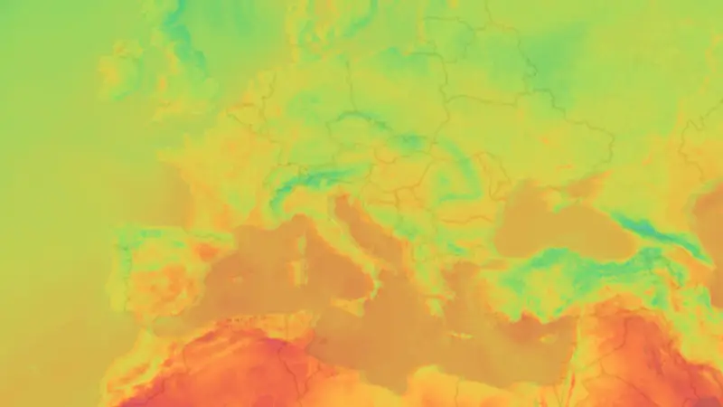 Temperatuur weather map