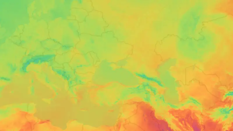 Teplota weather map