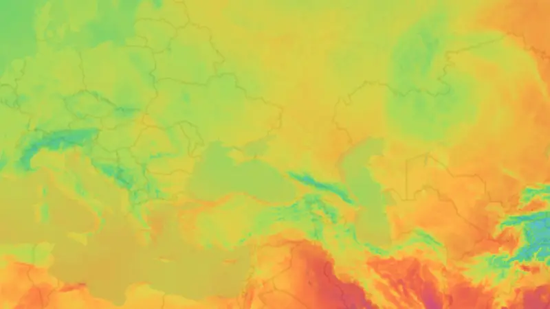 Temperature weather map
