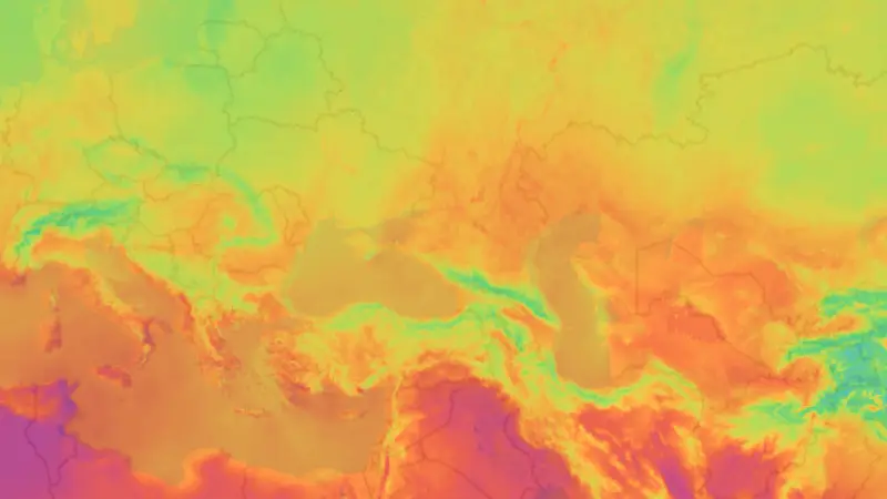 Teplota weather map