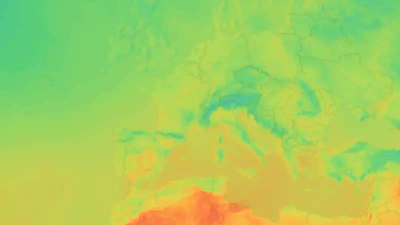 Température weather map