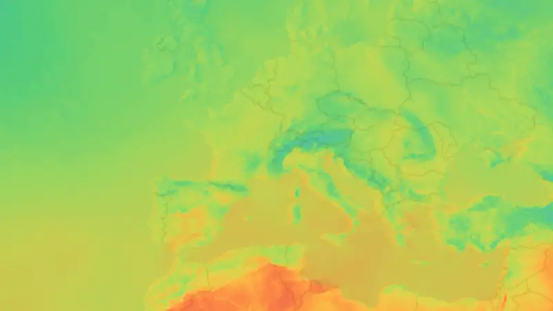Temperature weather map
