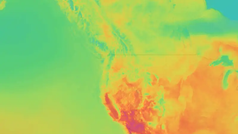 Temperature weather map
