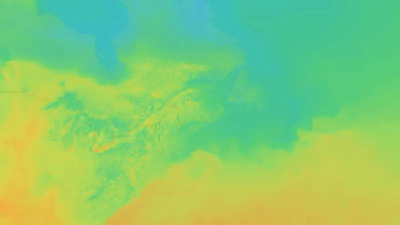 Temperature weather map