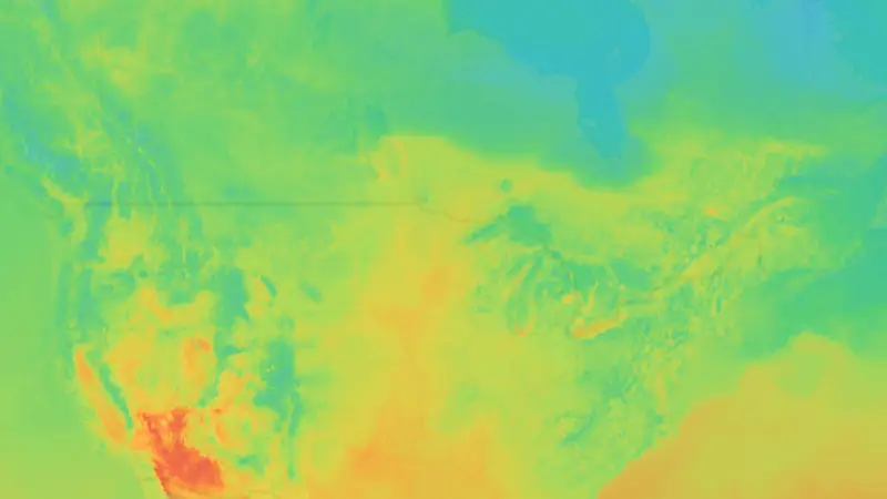 Temperature weather map