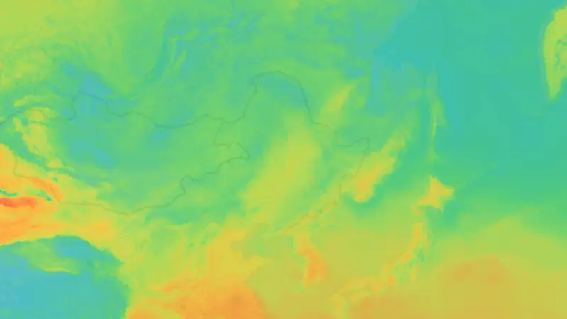 Temperature weather map