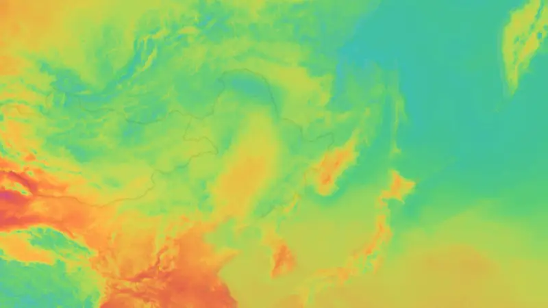 Temperature weather map
