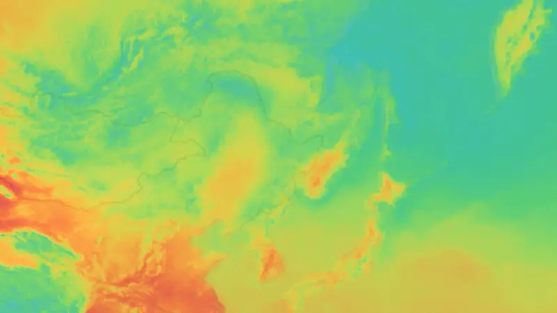 Temperature weather map