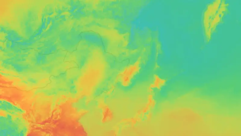 Temperature weather map