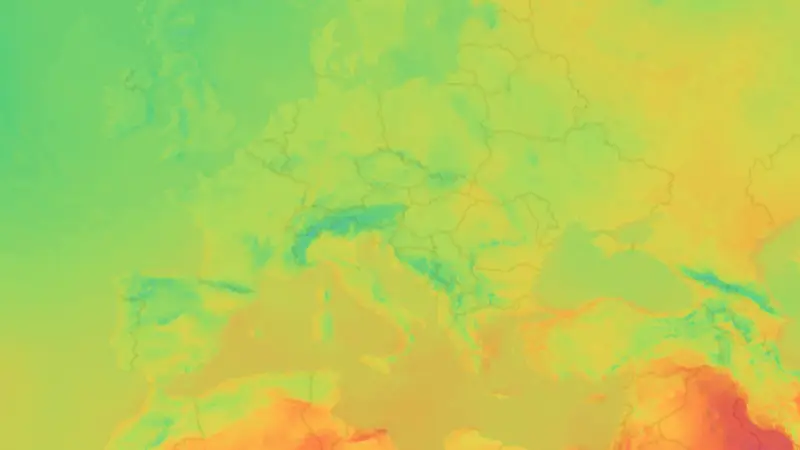 Teplota weather map