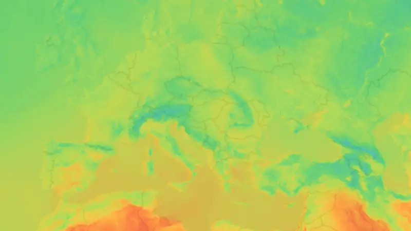 Hőmérséklet weather map
