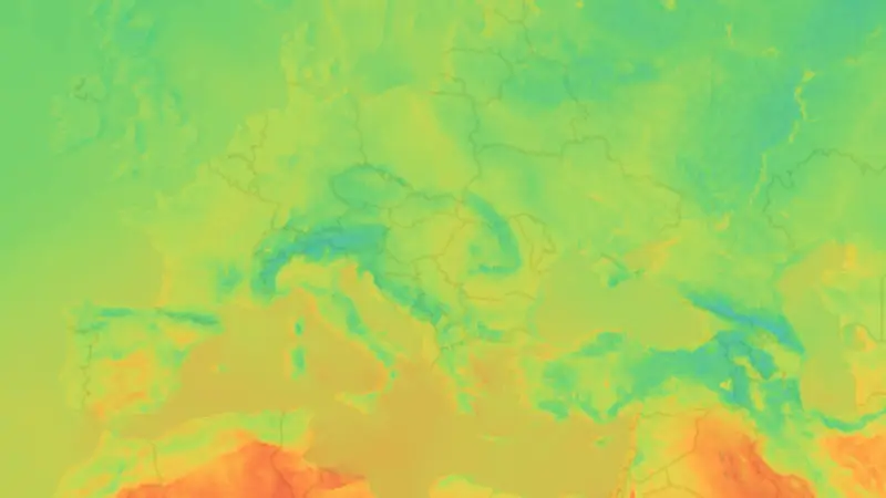 Hőmérséklet weather map