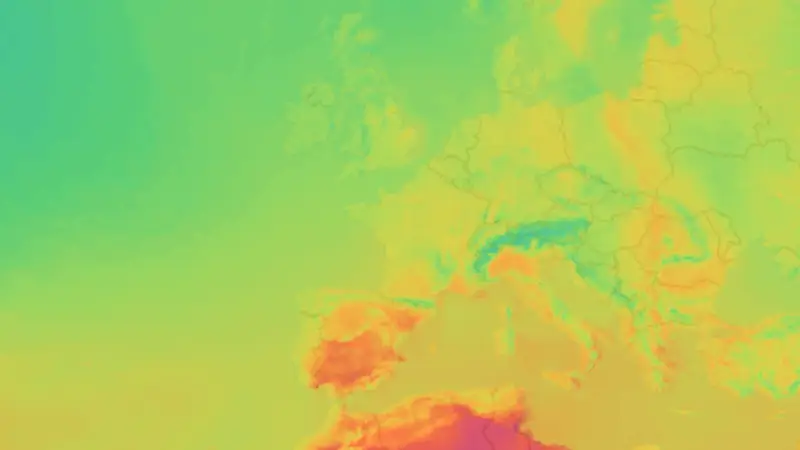 Temperature weather map