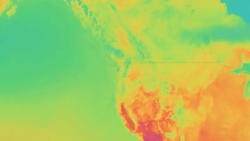 Temperature weather map