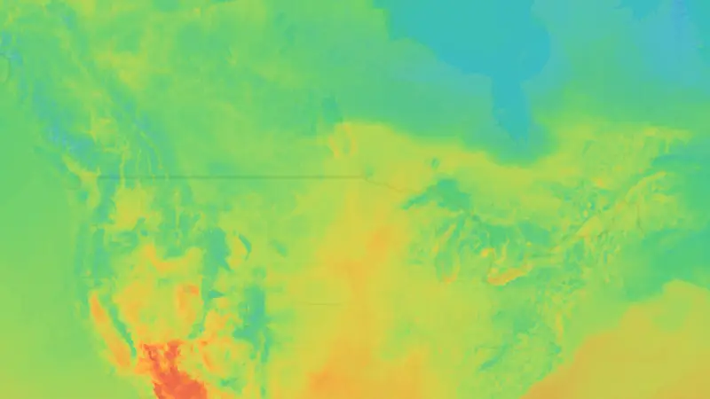 Temperature weather map