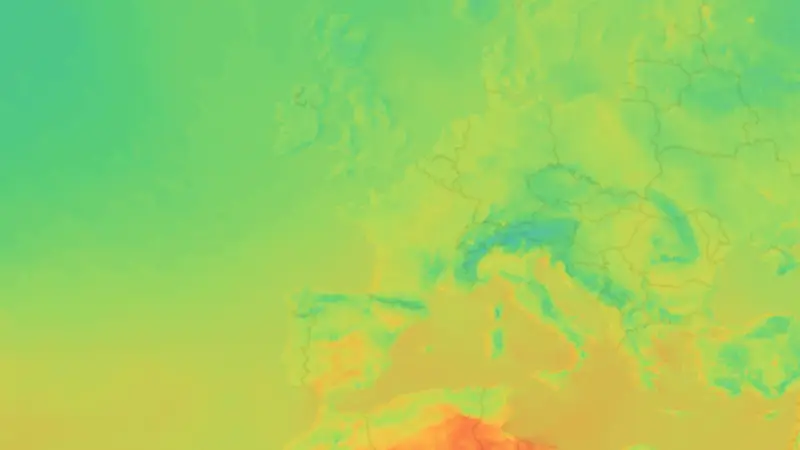Temperature weather map