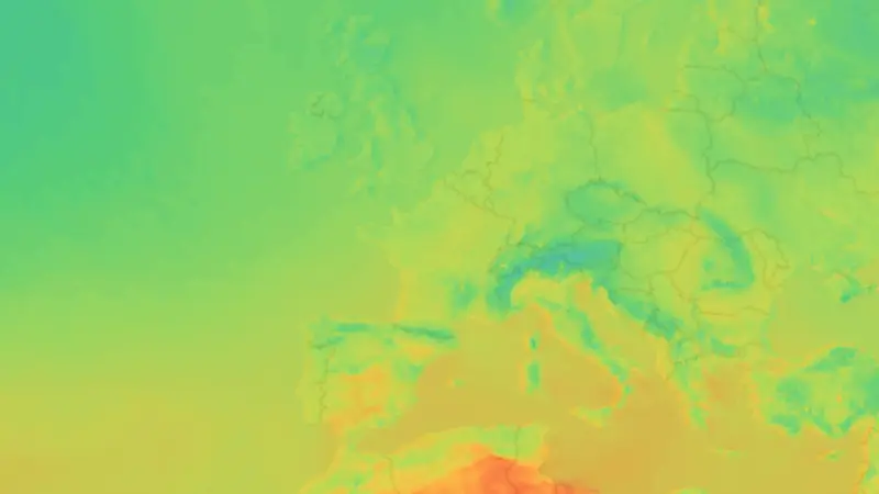 Temperature weather map