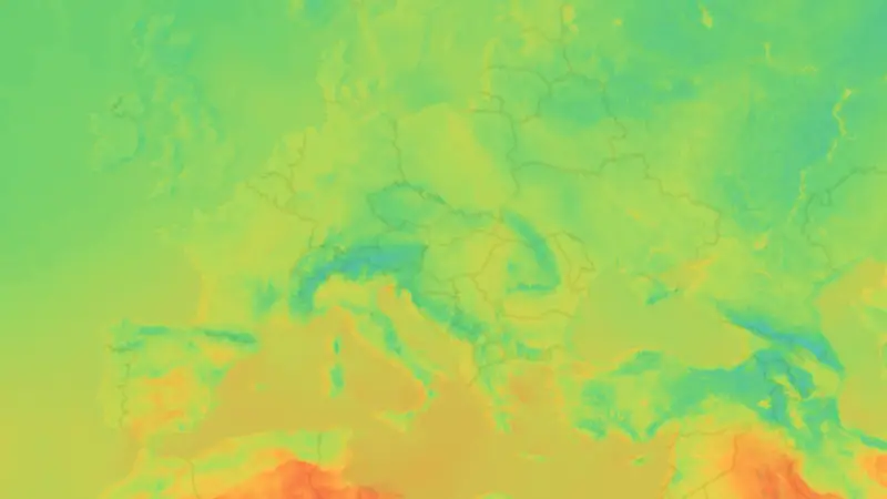 Hőmérséklet weather map