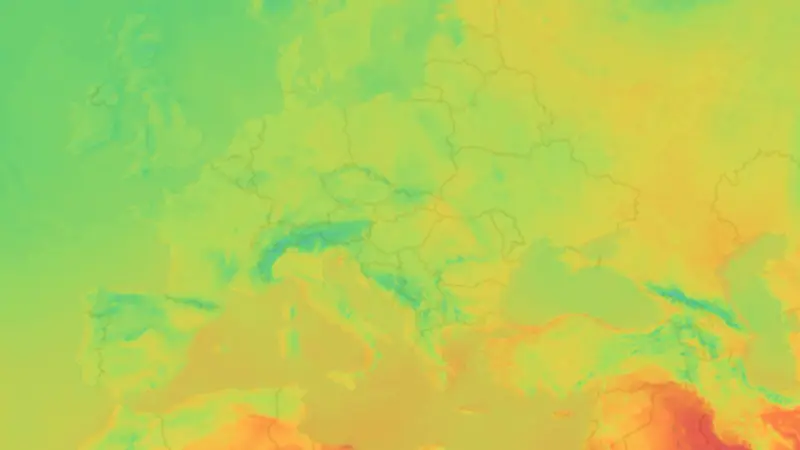 Hőmérséklet weather map