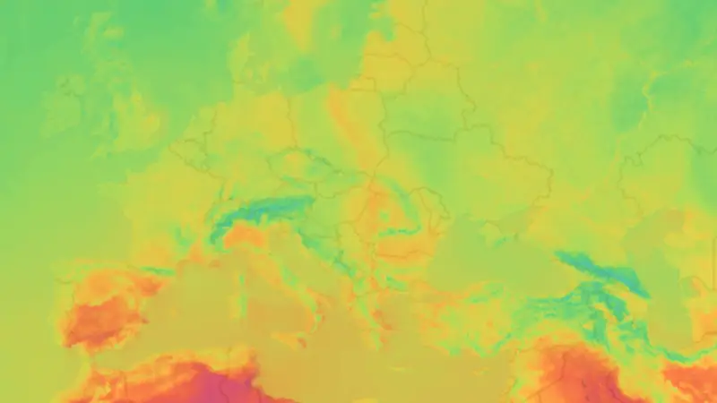 Hőmérséklet weather map