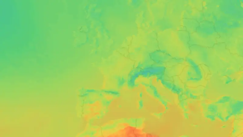 Température weather map