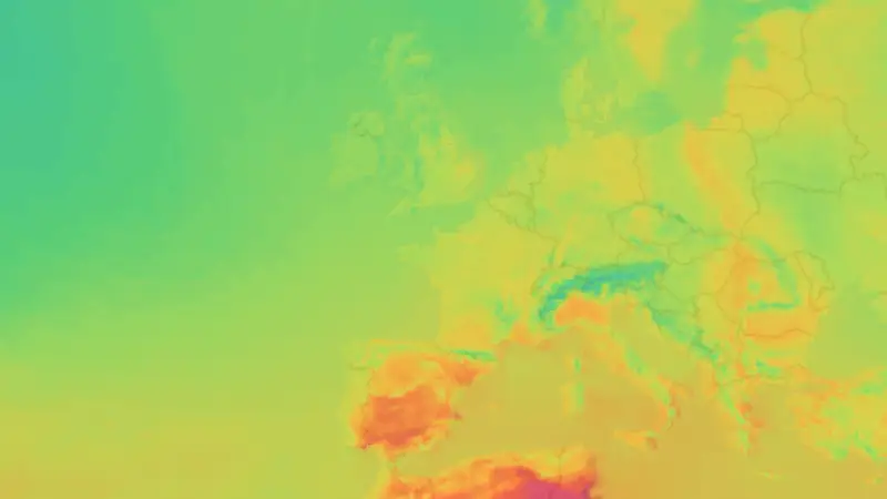 Temperature weather map