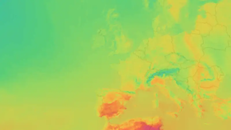 Temperature weather map