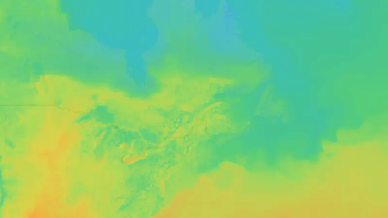 Temperature weather map