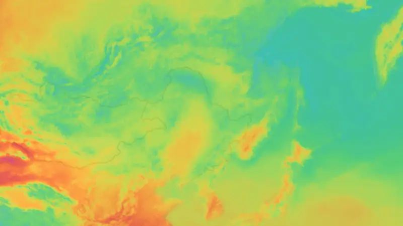 Temperature weather map