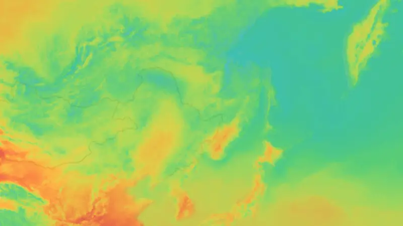 Temperature weather map