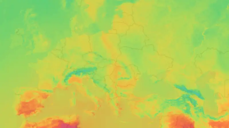 Hőmérséklet weather map