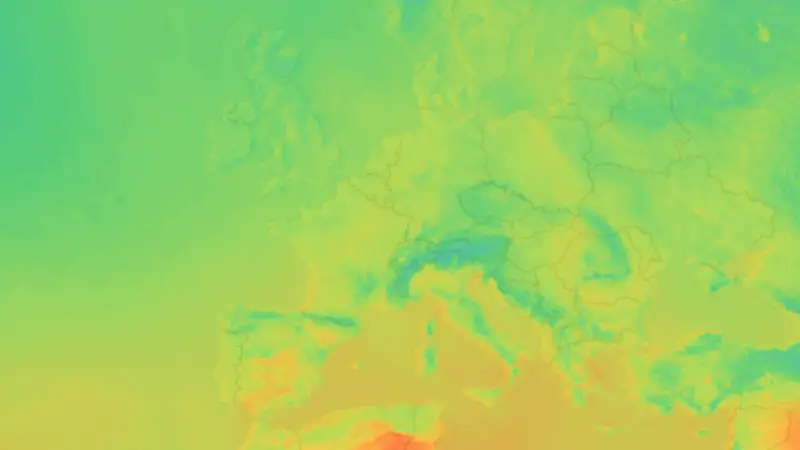 Temperature weather map