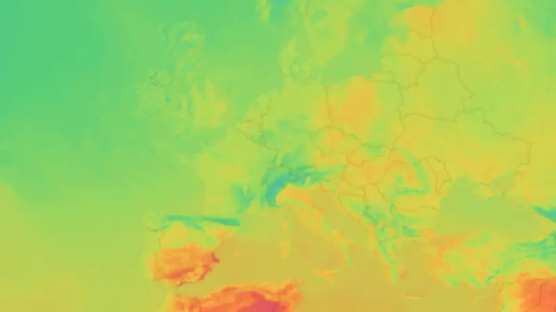 Temperature weather map