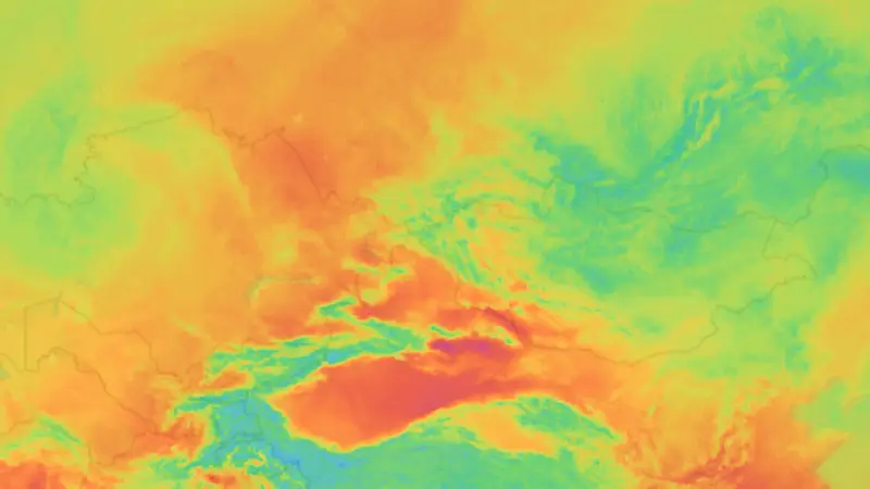 Temperature weather map