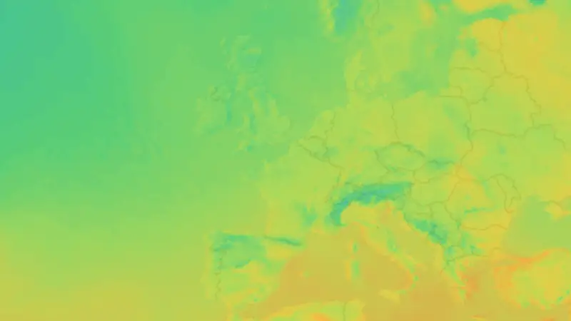 Temperature weather map