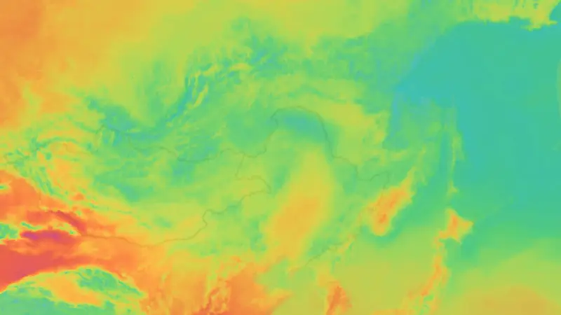 Temperature weather map