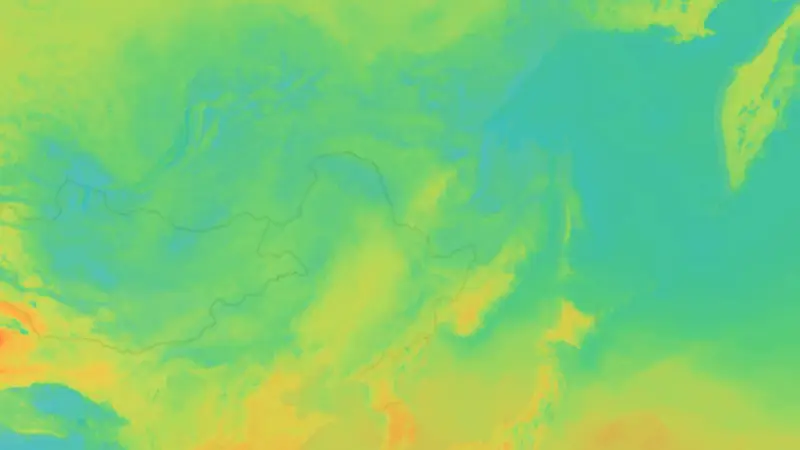 Temperature weather map