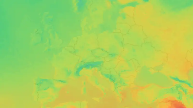 Temperature weather map
